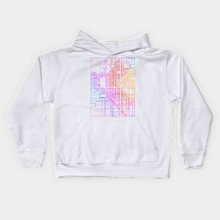 Fresno, USA City Map Typography - Colorful Kids Hoodie